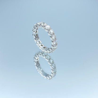 Round Brilliant-Cut Diamond Eternity Ring in 14K White Gold - L and L Jewelry