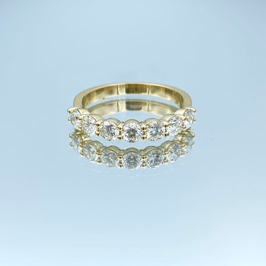 Seven Stone Diamond Ring in 14K Yellow Gold - L and L Jewelry