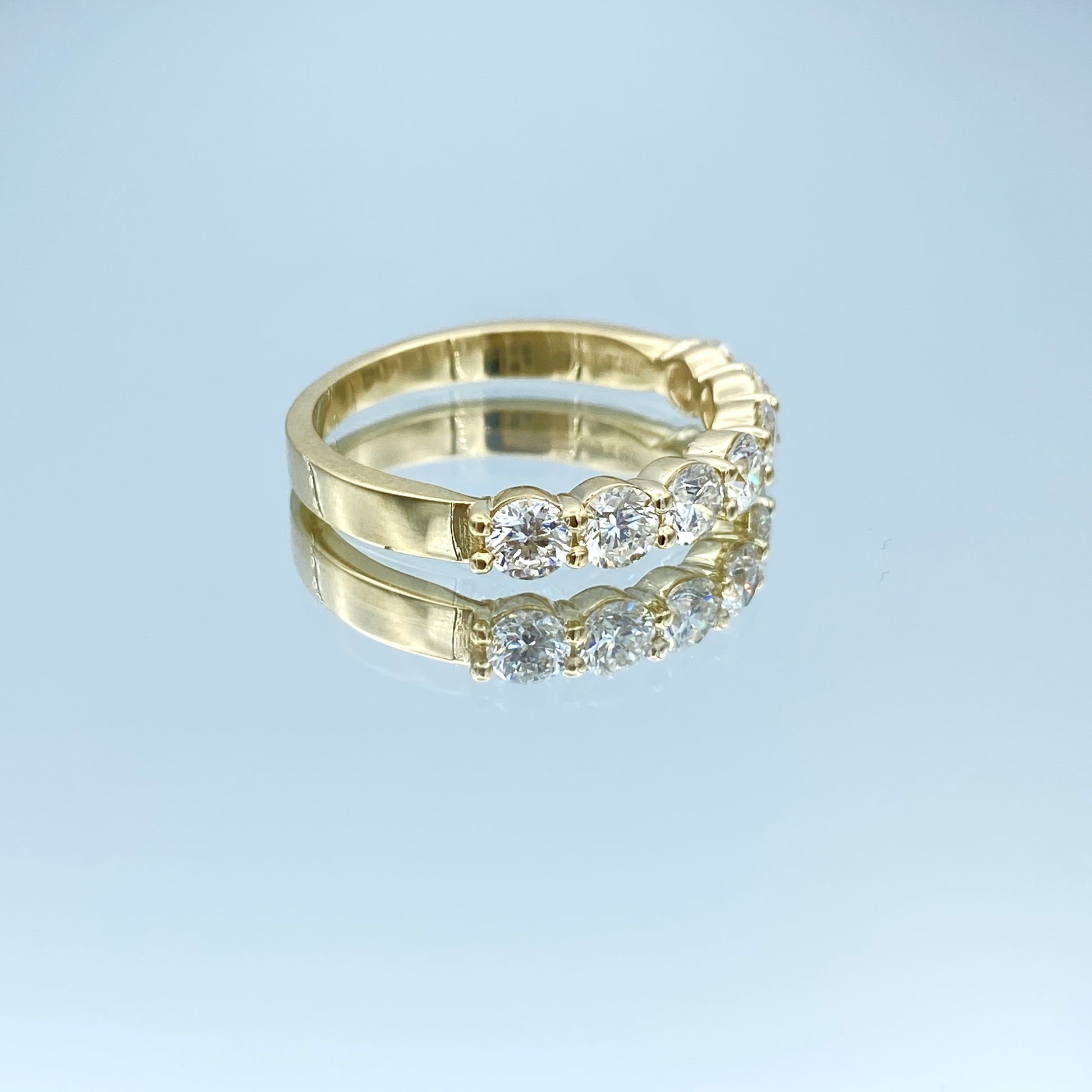 Seven Stone Diamond Ring in 14K Yellow Gold - L and L Jewelry