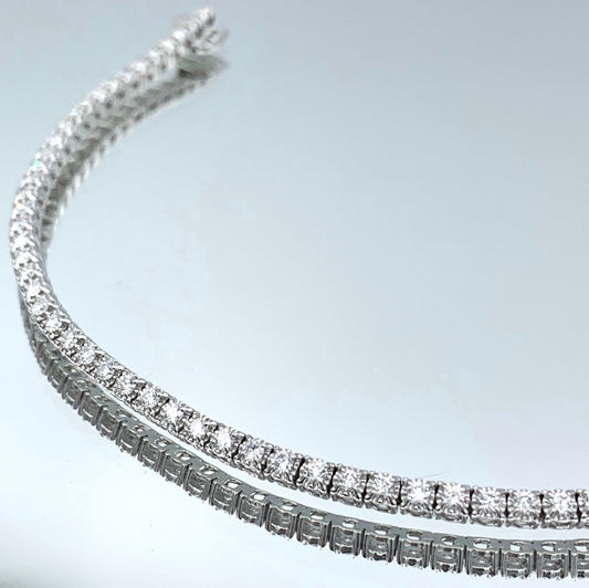 Diamond Tennis Bracelet in 14K White Gold - L and L Jewelry