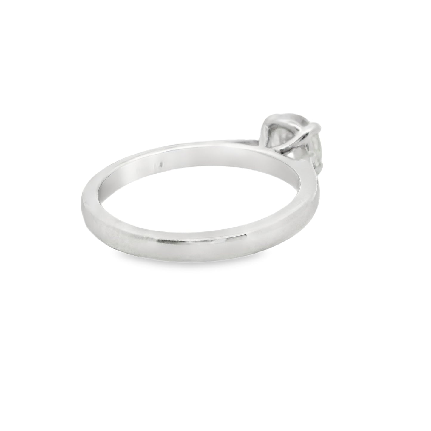 Round-Cut Diamond Engagement Ring in Platinum