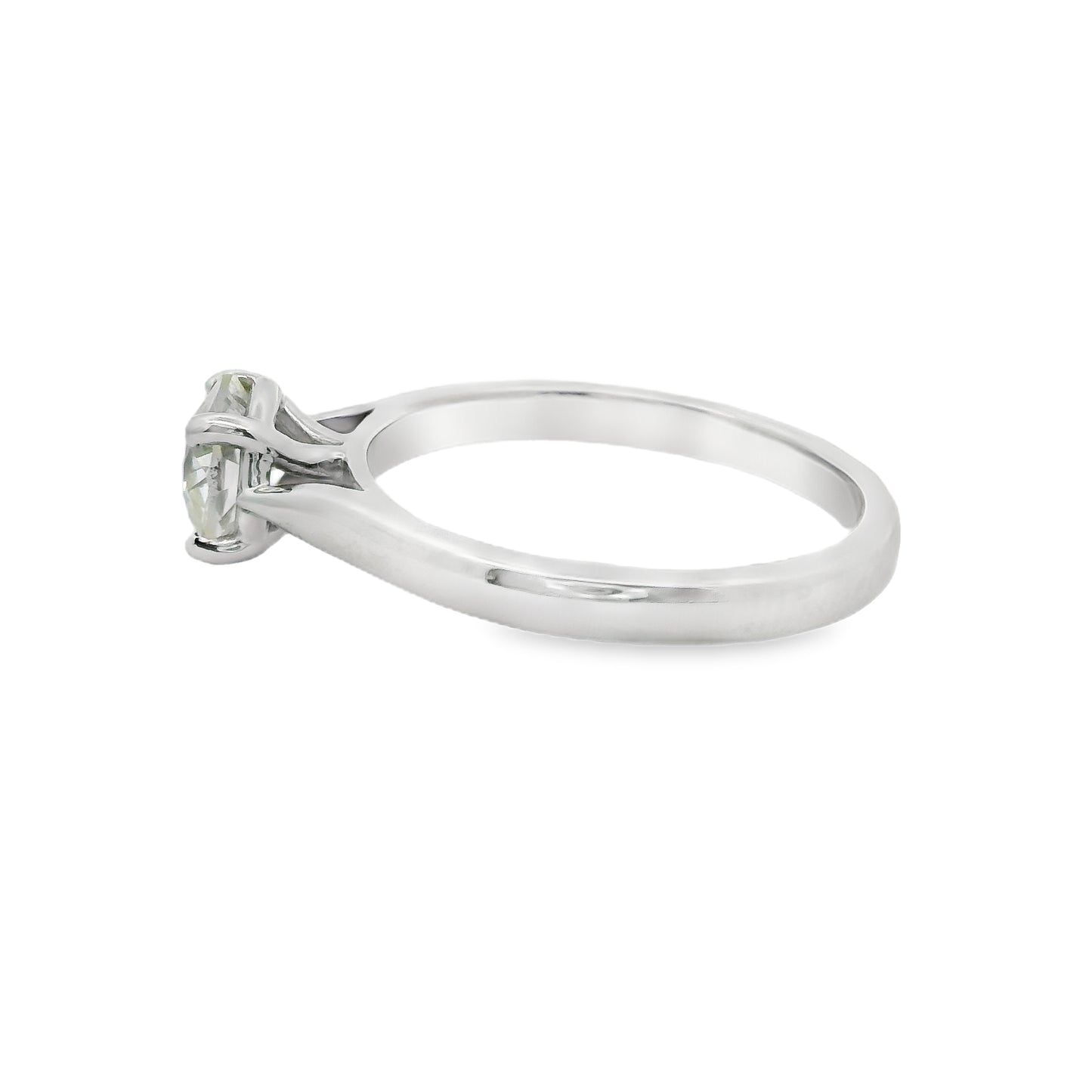Round-Cut Diamond Engagement Ring in Platinum