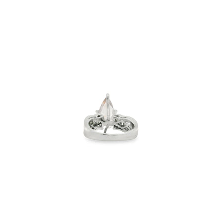 Morganite & Accent Diamond Ring in Platinum