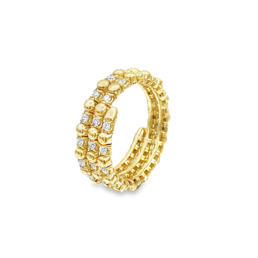 Flexible Diamond 14K Yellow Gold Wrap-Around Ring