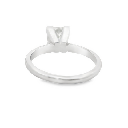 Cathedral Princess-Cut Solitaire Engagement Ring in Platinum