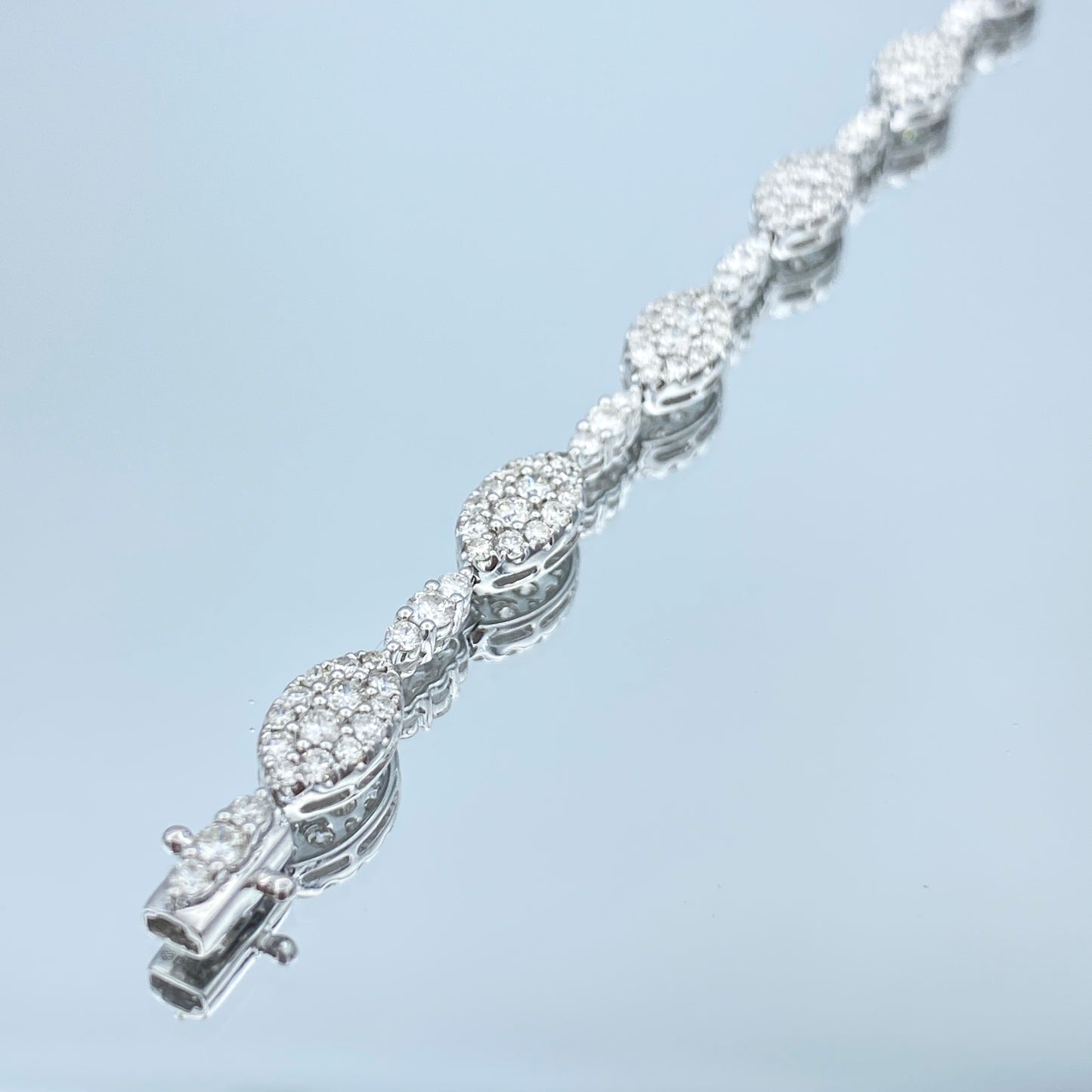 Pave Set Diamond Bracelet in 18K White Gold - L and L Jewelry