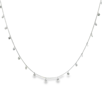 5 Stone Floating Diamond Necklace Chain