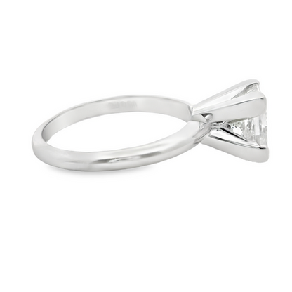 Cathedral Princess-Cut Solitaire Engagement Ring in Platinum