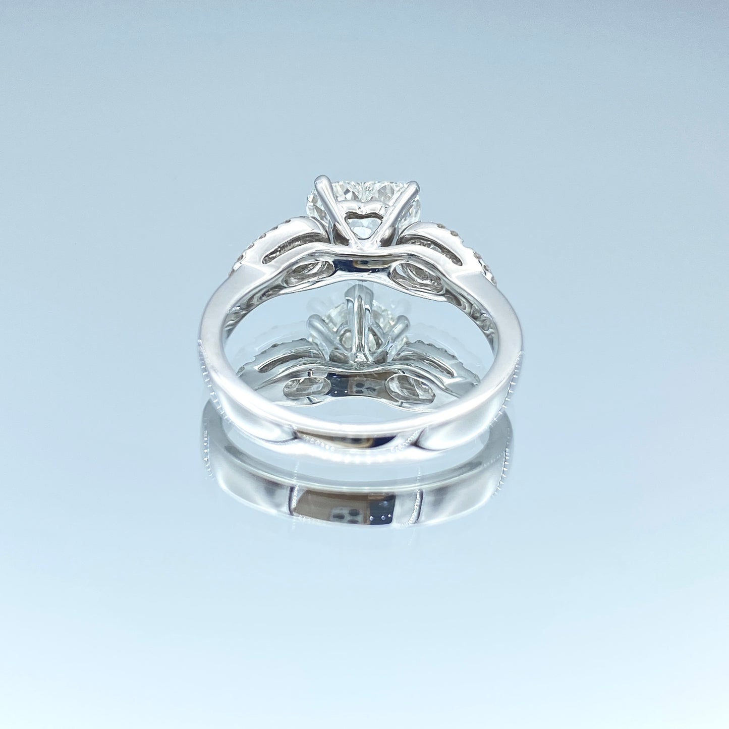 Heart Shape Diamond Engagement Ring in 14K White Gold - L and L Jewelry