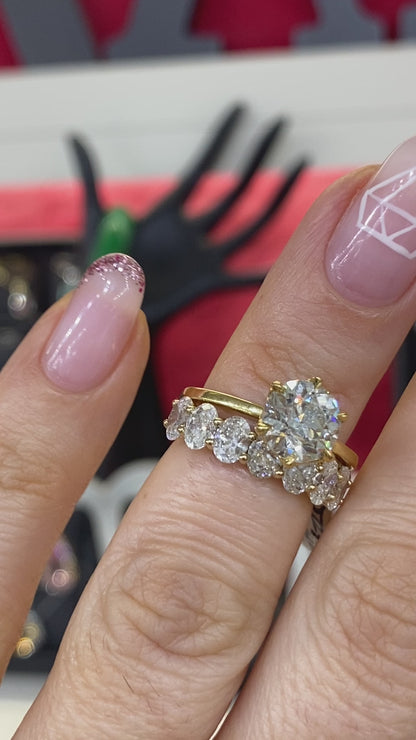 Oval Cut Eternity Band in 14K Yellow Gold