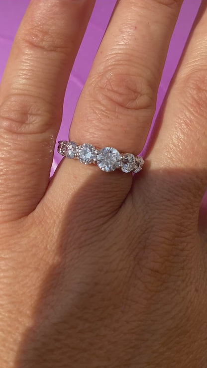 Round Brilliant-Cut Diamond Eternity Ring in Platinum