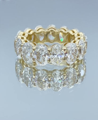 LKS Oval-Cut Diamond Eternity Ring in 14K Yellow Gold