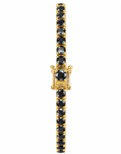 Black Diamond Tennis Bracelet in 14K White Gold