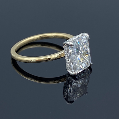 Solitaire Radiant-Cut Diamond Engagement Ring in 14K Yellow Gold - L and L Jewelry