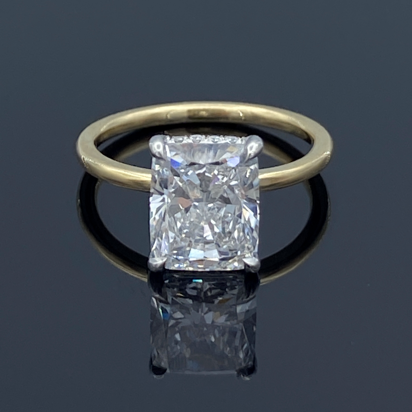 Solitaire Radiant-Cut Diamond Engagement Ring in 14K Yellow Gold - L and L Jewelry