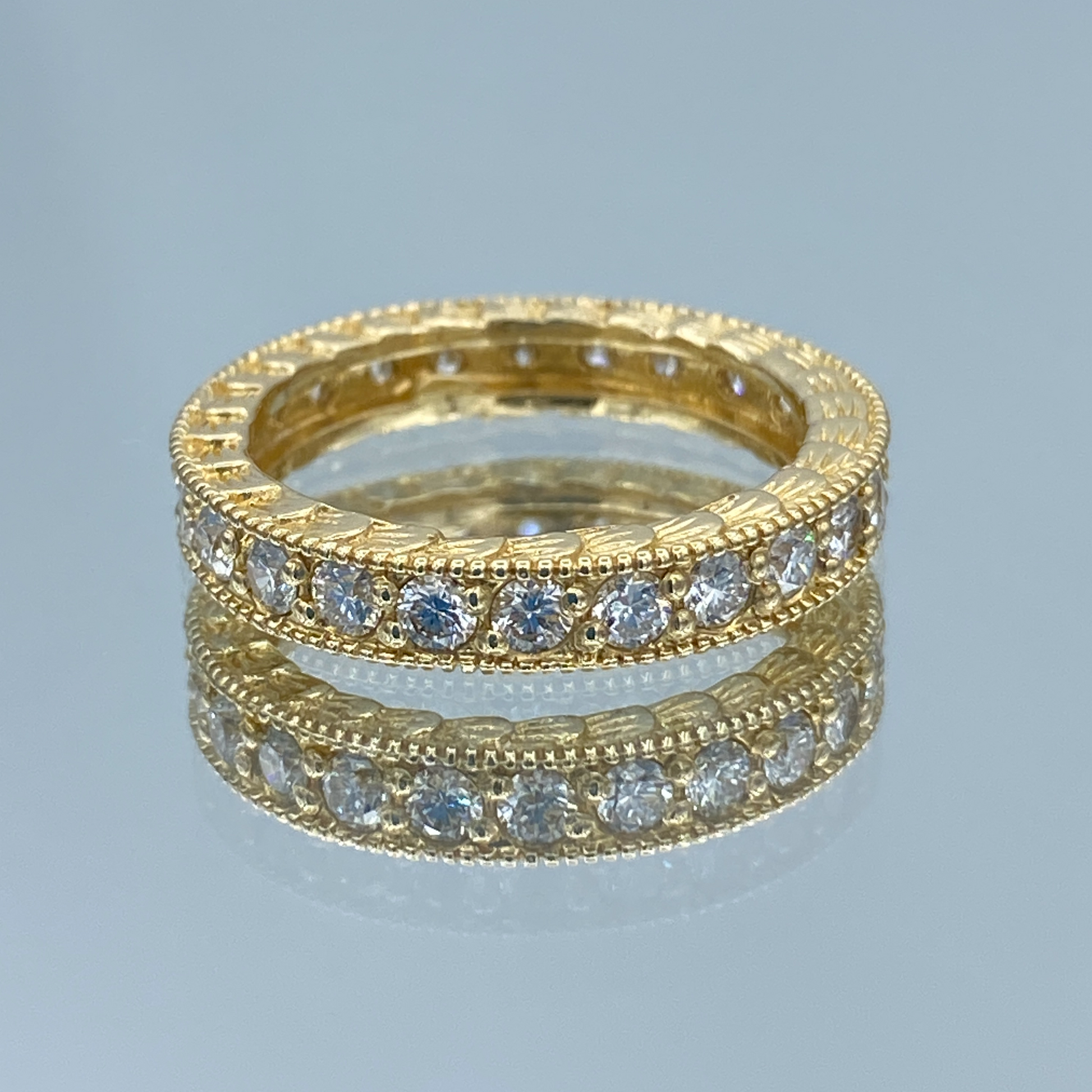 Diamond Eternity Wedding Band in 14K Yellow Gold - L and L Jewelry