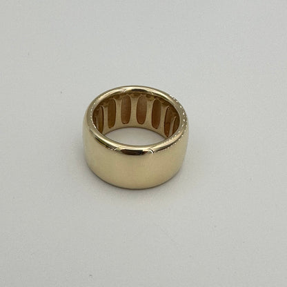 High Polish Wide Gold Ring in 14K Yellow Gold - L and L Jewelry