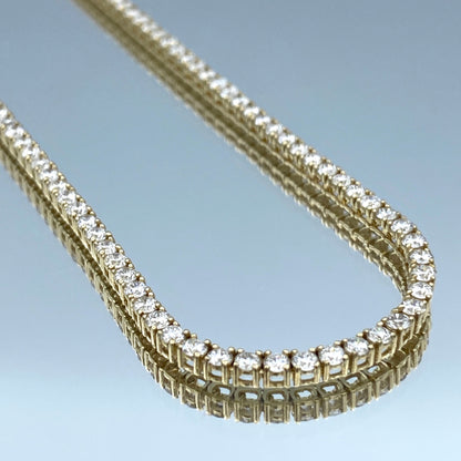 Diamond Tennis Necklace in 14K Yellow Gold - L and L Jewelry