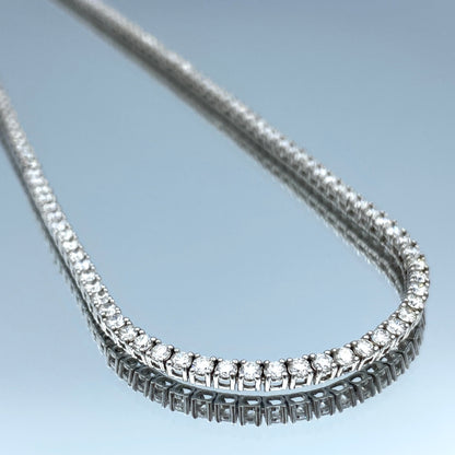 Diamond Tennis Necklace in 14K White Gold - L and L Jewelry