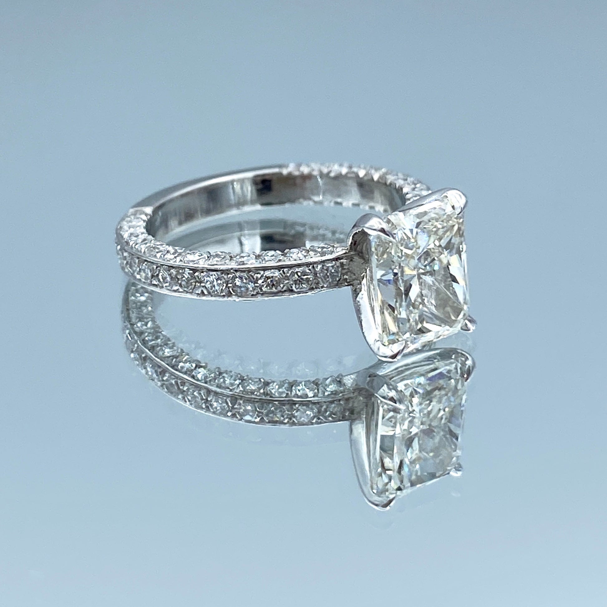 Radiant-Cut Diamond Engagement Ring in 14K White Gold - L and L Jewelry