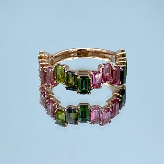 Tourmaline Statement Ring in 14K Rose Gold - L and L Jewelry