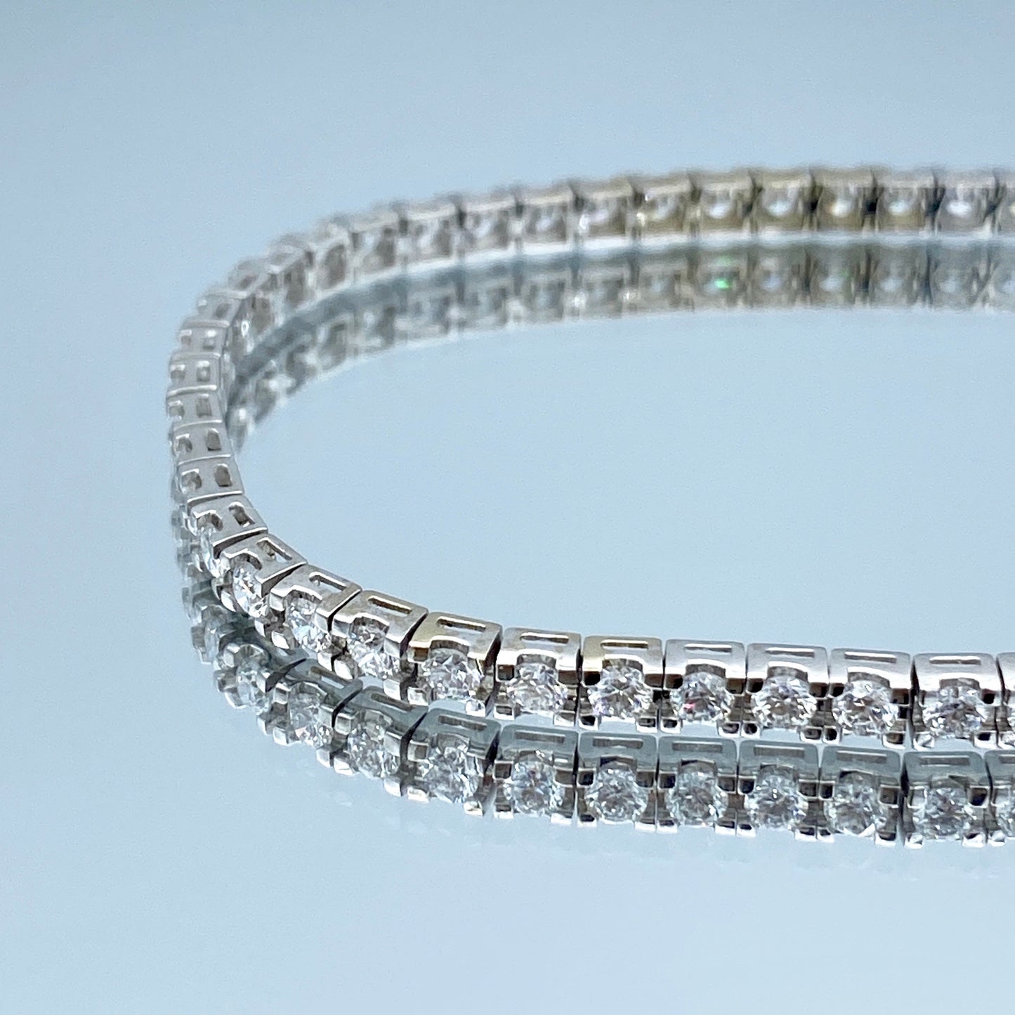 Diamond Tennis Bracelet in 14K White Gold - L and L Jewelry