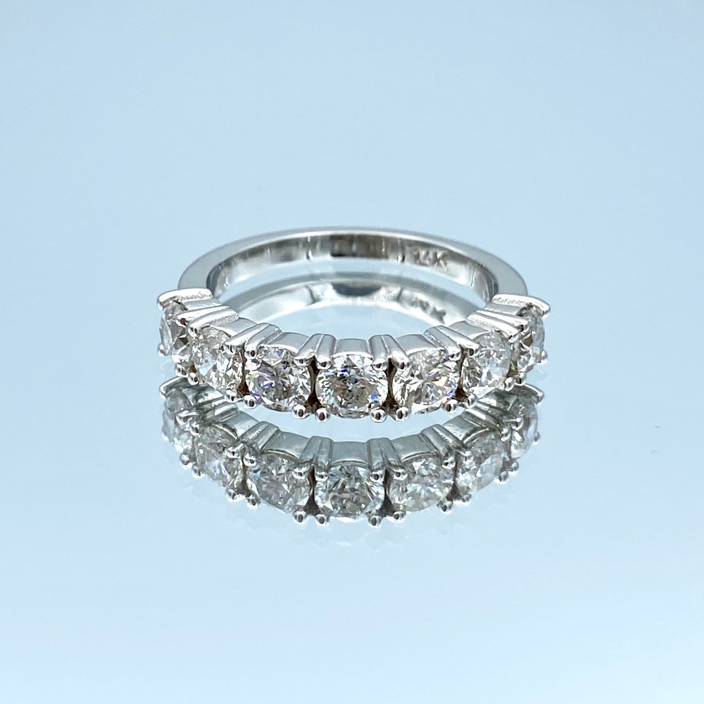 Seven Stone Round Brilliant-Cut Diamond Ring in 14K White Gold - L and L Jewelry