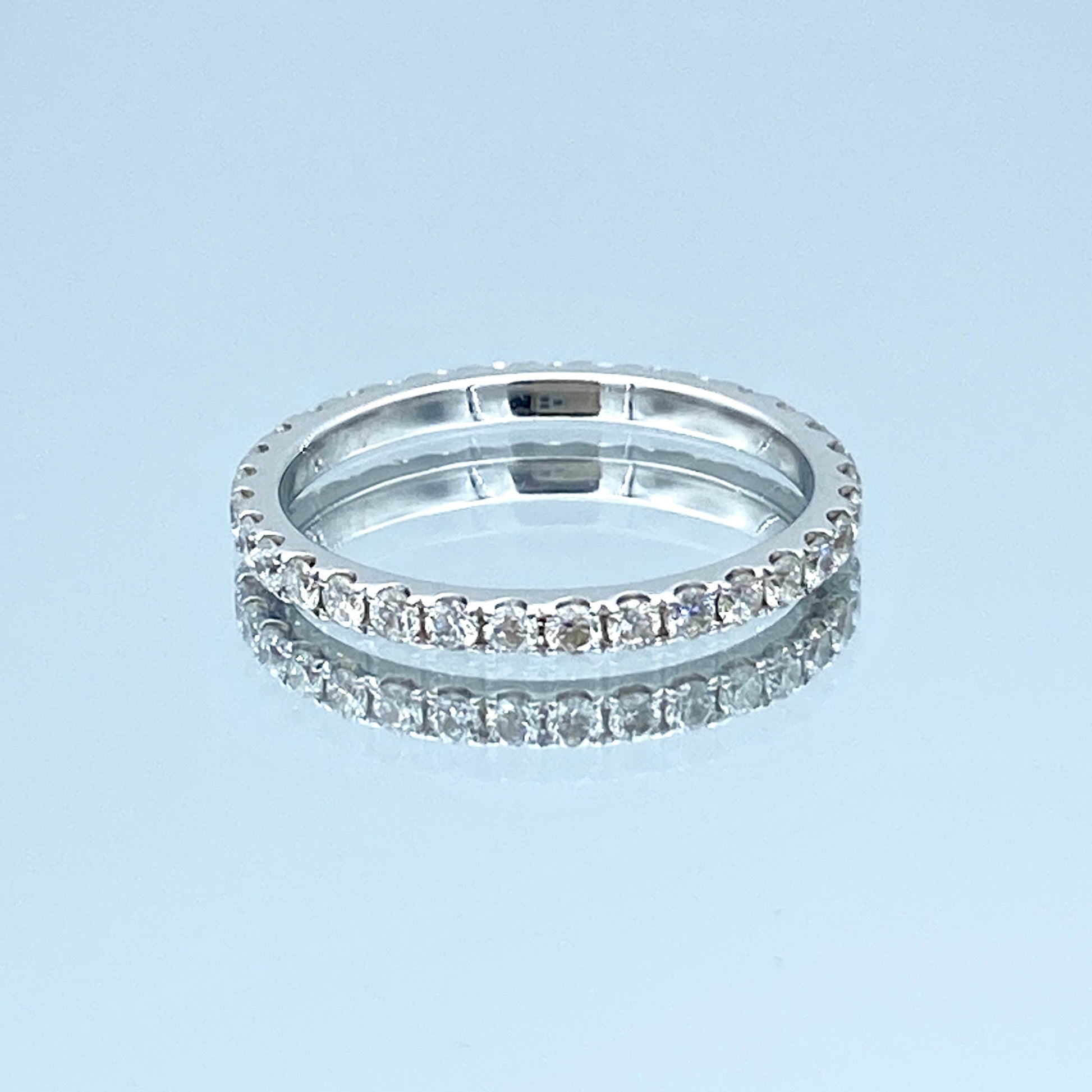 Round Brilliant-Cut Diamond Eternity Ring in 14K White Gold - L and L Jewelry