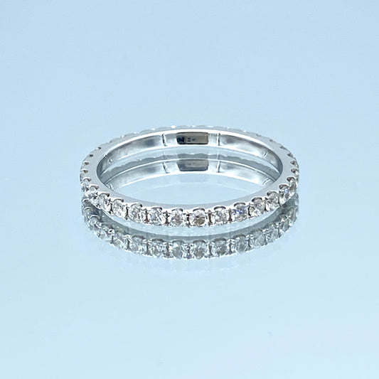 Round Brilliant-Cut Diamond Eternity Ring in 14K White Gold - L and L Jewelry