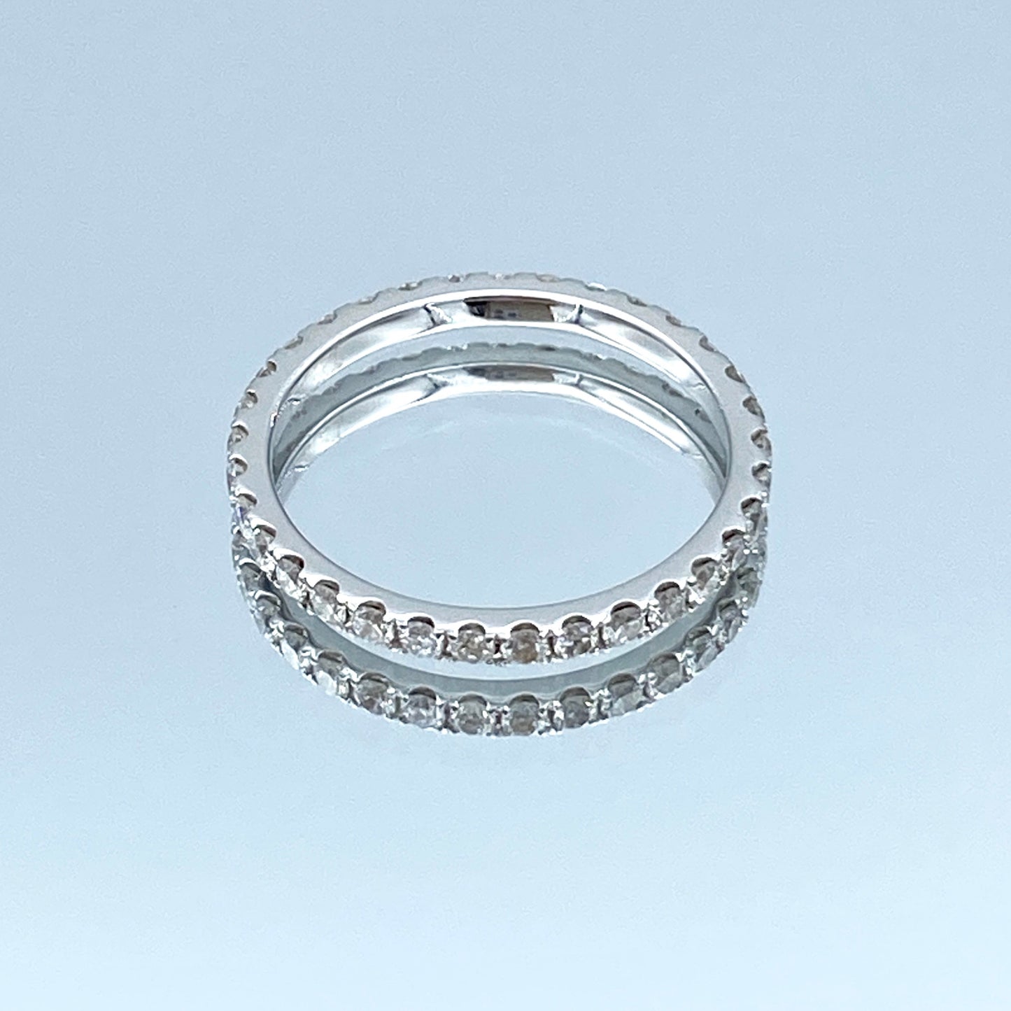 Round Brilliant-Cut Diamond Eternity Ring in 14K White Gold - L and L Jewelry