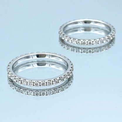 Round Brilliant-Cut Diamond Eternity Ring in 14K White Gold - L and L Jewelry