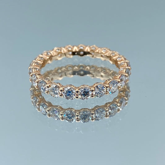 Diamond Eternity Wedding Band in 14K Rose Gold - L and L Jewelry