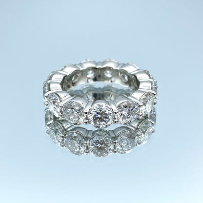 Round Brilliant-Cut Diamond Eternity Ring in Platinum - L and L Jewelry