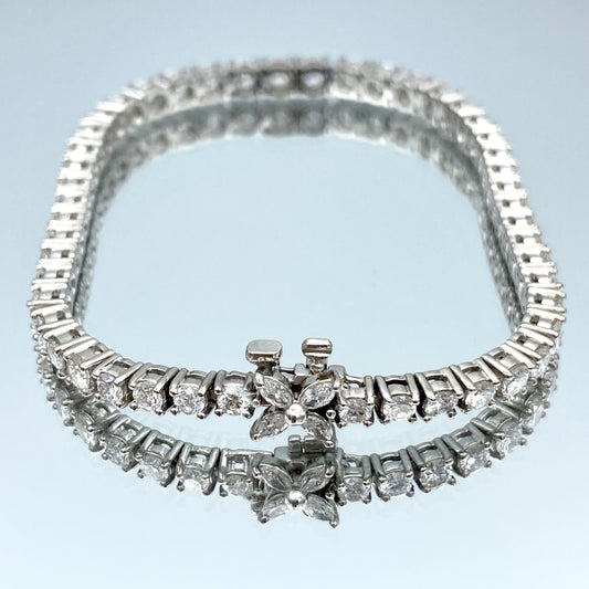 Diamond Tennis Bracelet in 14K White Gold - L and L Jewelry