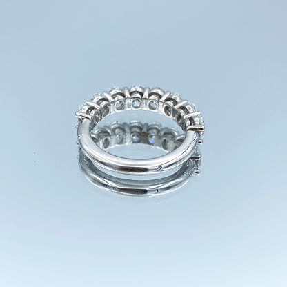 Eight-Stone Oval-Cut Diamond Ring in Platinum - L and L Jewelry