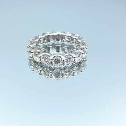 Round Brilliant-Cut Diamond Eternity Ring in 14K White Gold - L and L Jewelry