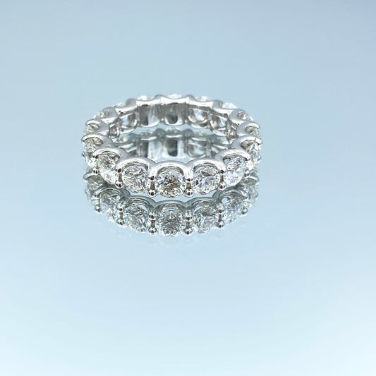 Round Brilliant-Cut Diamond Eternity Ring in 14K White Gold - L and L Jewelry