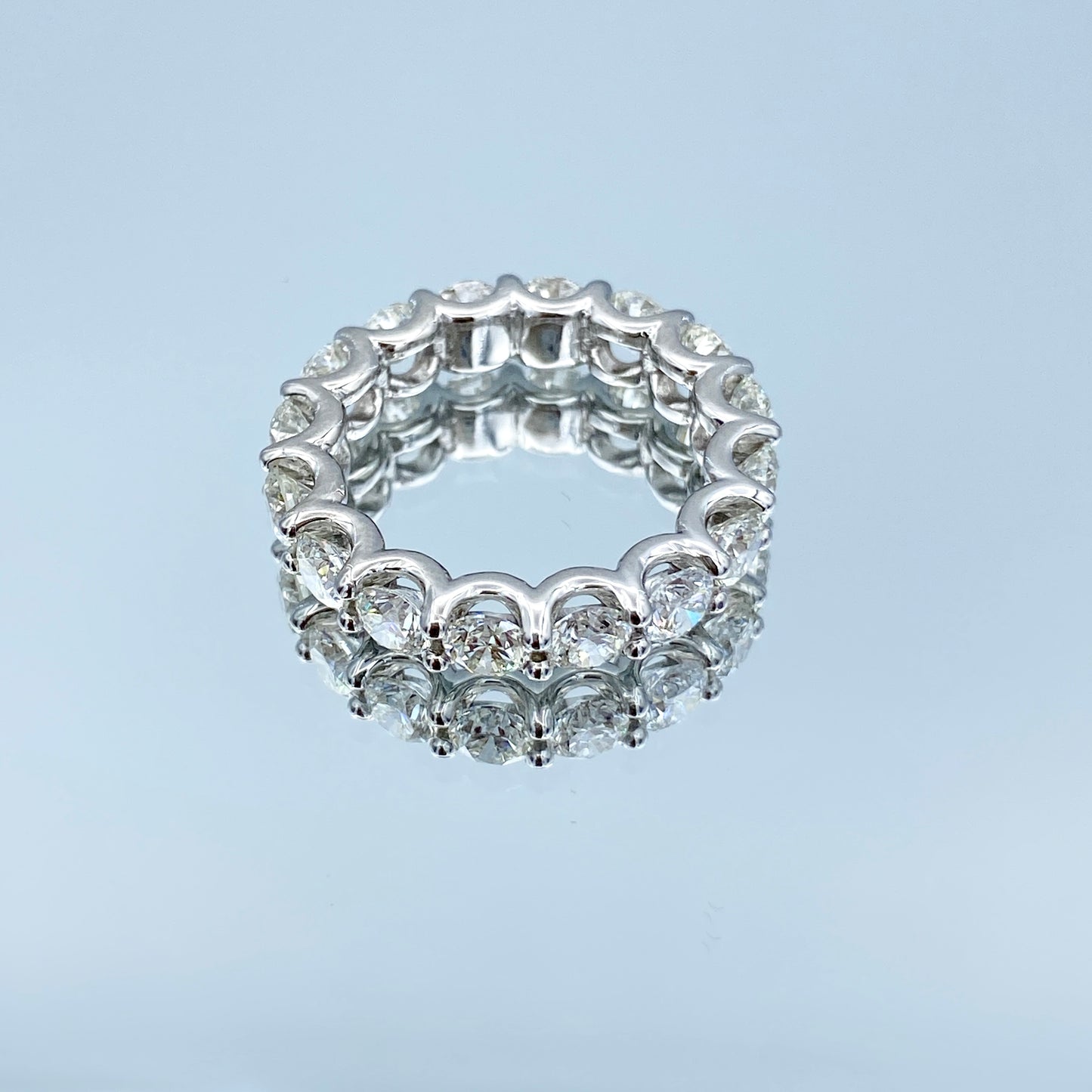 Round Brilliant-Cut Diamond Eternity Ring in 14K White Gold - L and L Jewelry