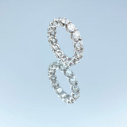 Round Brilliant-Cut Diamond Eternity Ring in 14K White Gold - L and L Jewelry