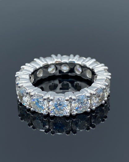 Round-Cut Diamond Eternity Ring in 14K White Gold - L and L Jewelry