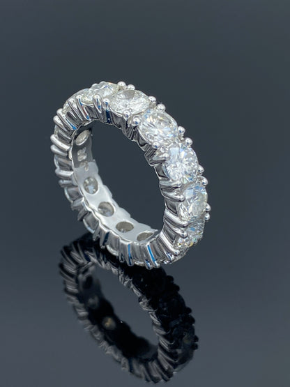 Round-Cut Diamond Eternity Ring in 14K White Gold - L and L Jewelry