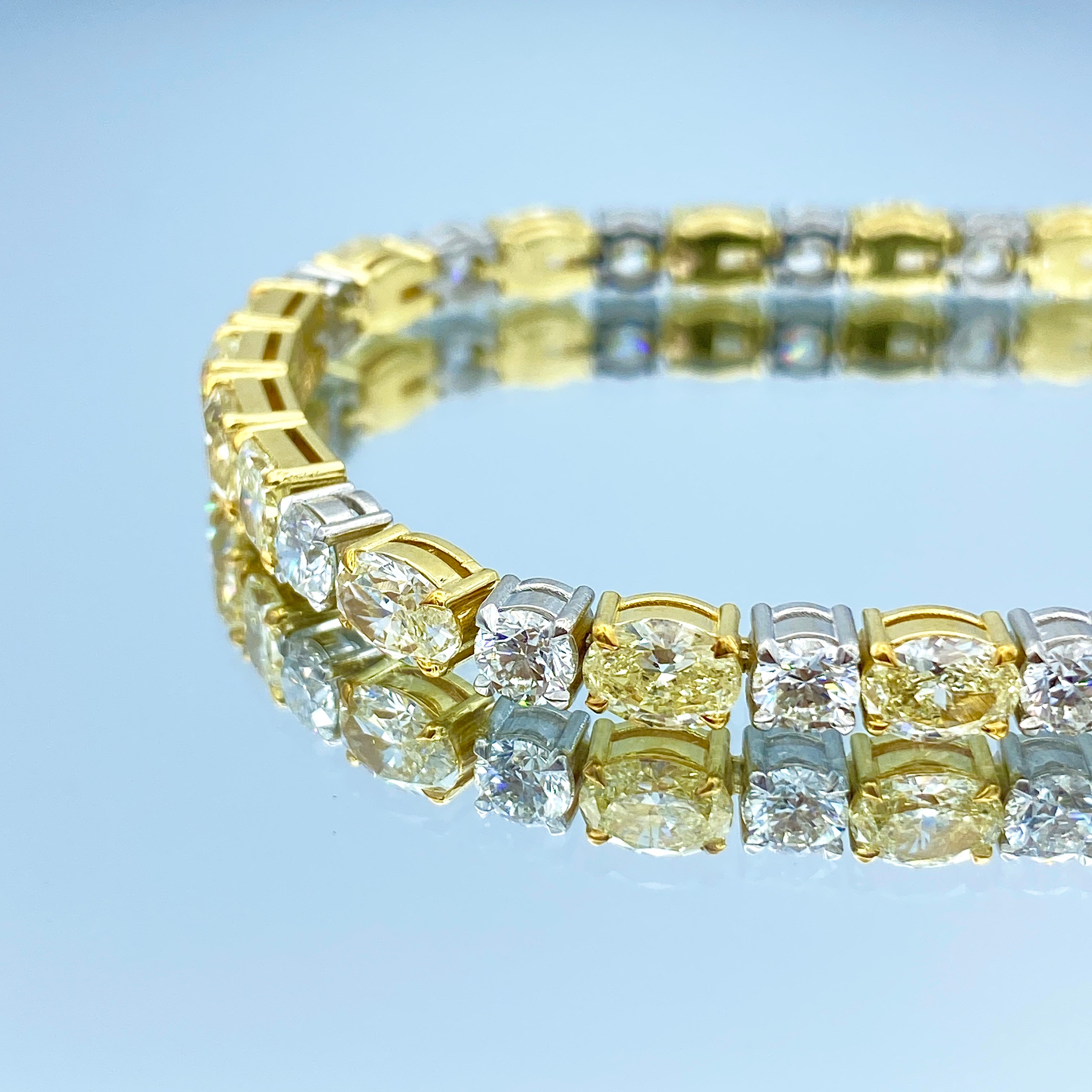 Fancy Yellow Cushion Cut Tennis Bracelet | Tennis bracelet, Fancy,  Expensive purses