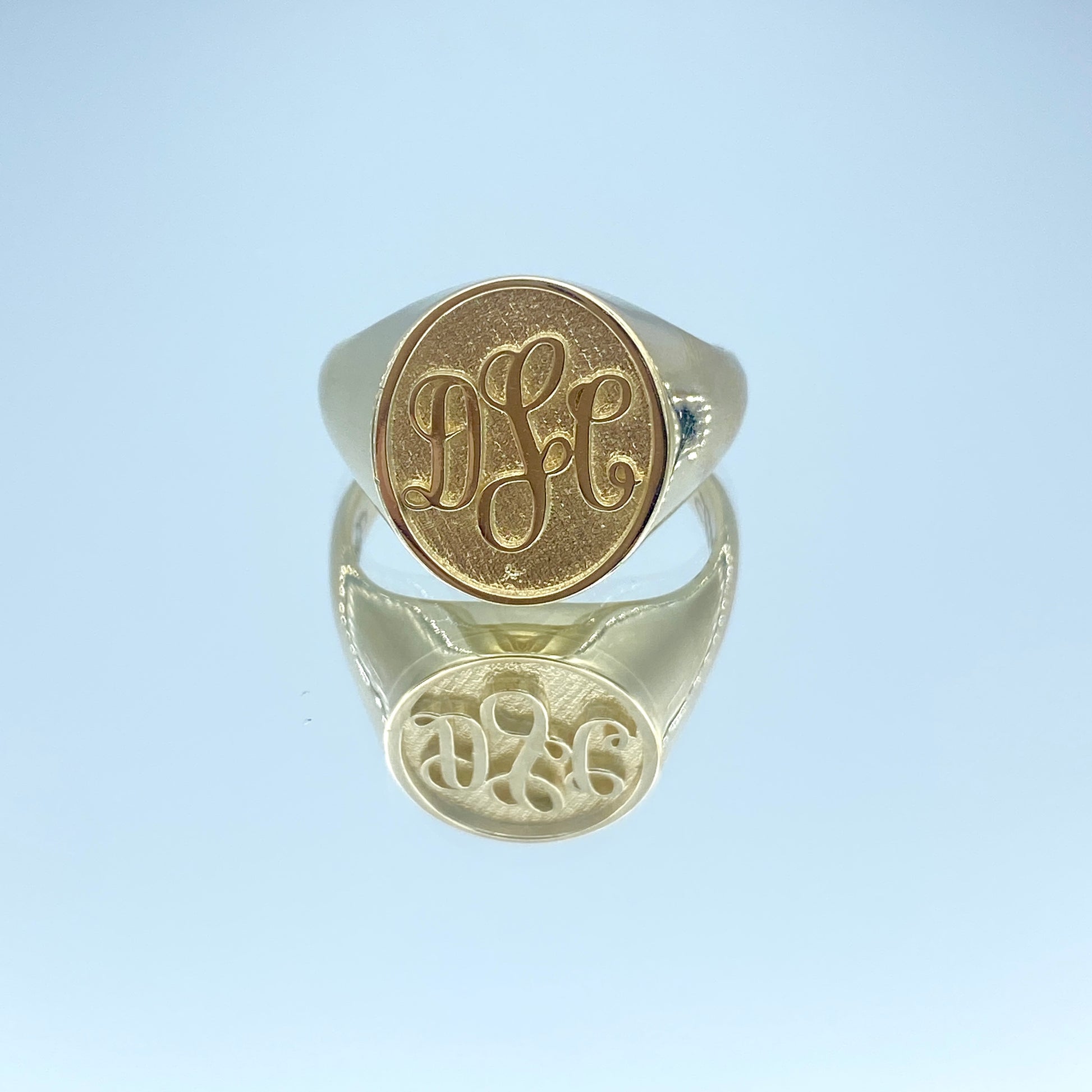 Engravable Signet Ring in 14K Yellow Gold - L and L Jewelry