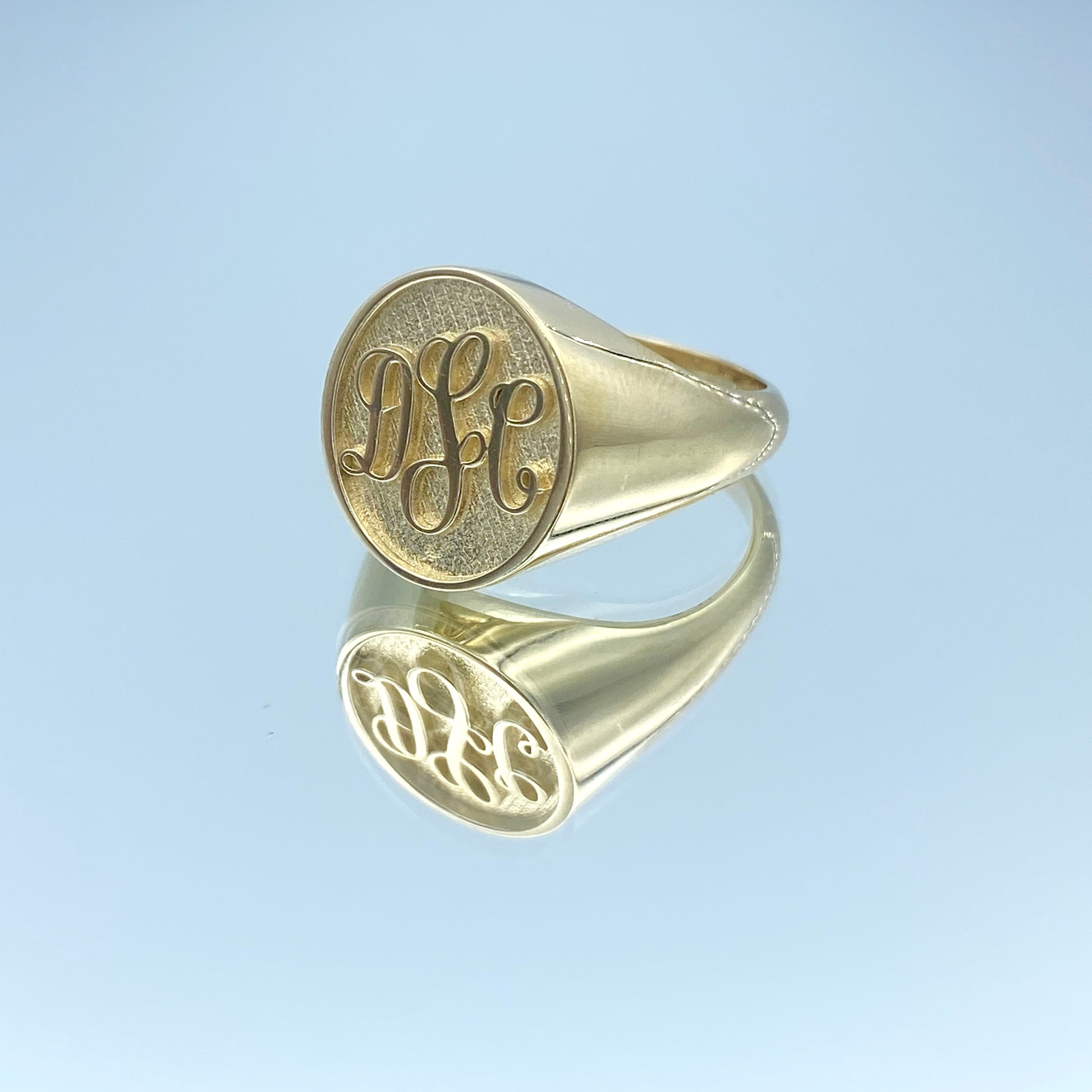 Engravable Signet Ring in 14K Yellow Gold - L and L Jewelry