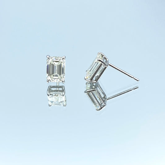 Diamond Stud Earrings in 14K White Gold - L and L Jewelry