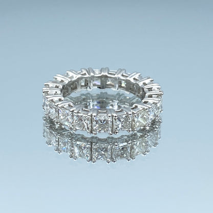 Princess-Cut Diamond Eternity Ring in 14K White Gold - L and L Jewelry