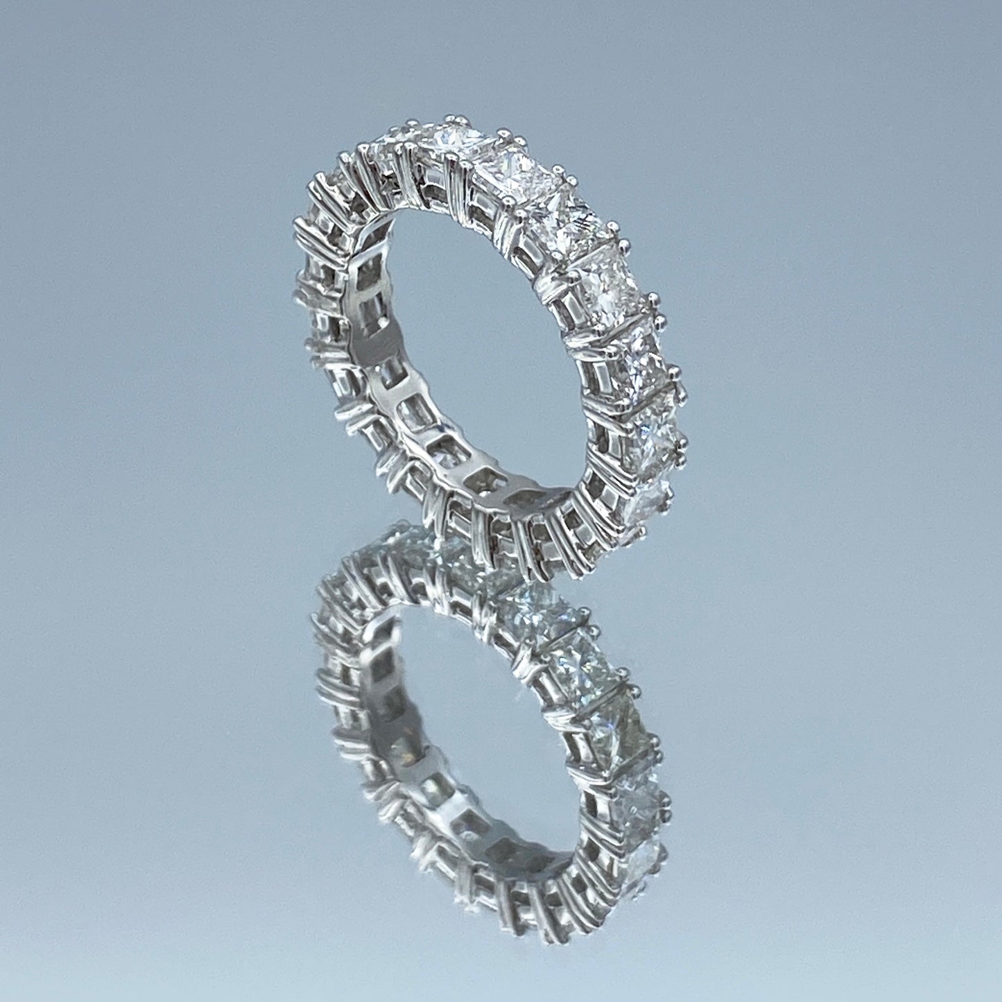 Princess-Cut Diamond Eternity Ring in 14K White Gold - L and L Jewelry