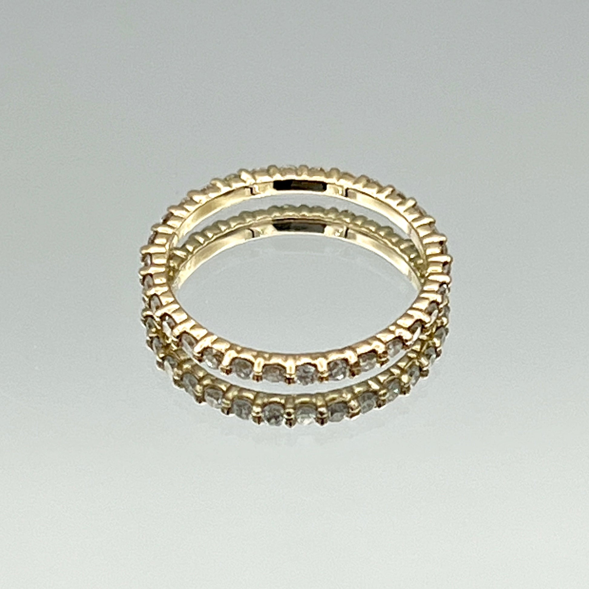 Round Brilliant-Cut Diamonds Eternity Ring in 14K Yellow Gold - L and L Jewelry