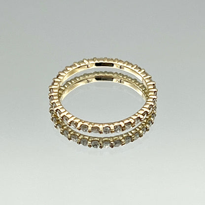 Round Brilliant-Cut Diamonds Eternity Ring in 14K Yellow Gold - L and L Jewelry