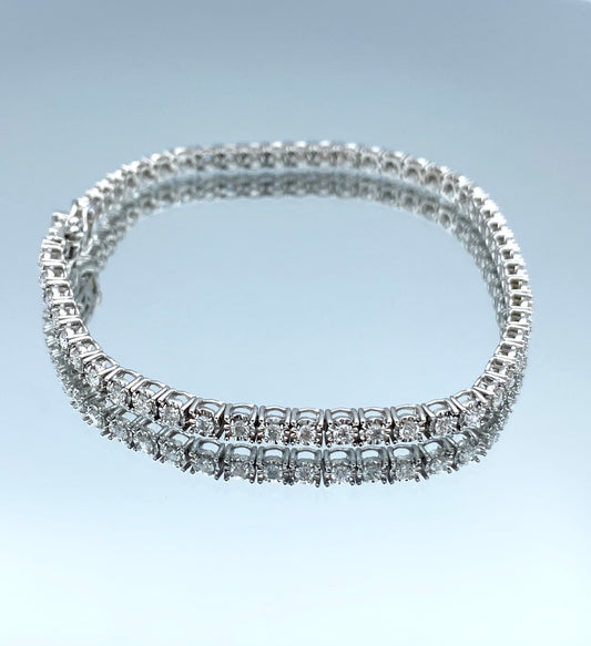 Diamonds Tennis Bracelet in 14K White Gold - L and L Jewelry